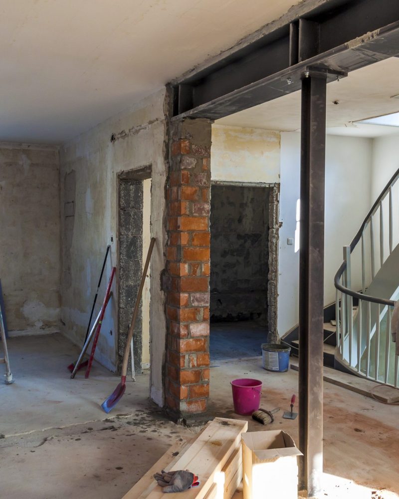 Interior of a house under construction. Renovation of an apartment